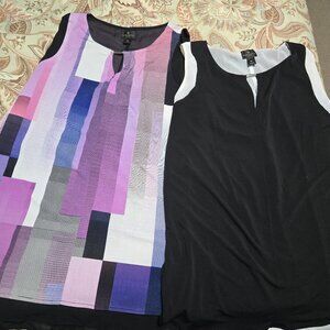 Worthington PL double lines tunics 2 for  under $20